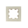 Рамка 1-м BRITE РУ-1-2-БрВа стекло ванильн. IEK BR-M12-G-K10