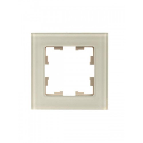 Рамка 1-м BRITE РУ-1-2-БрВа стекло ванильн. IEK BR-M12-G-K10