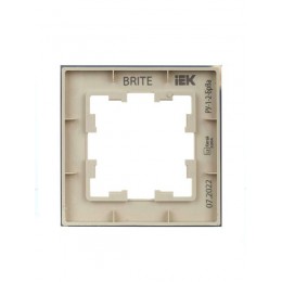 Рамка 1-м BRITE РУ-1-2-БрВа стекло ванильн. IEK BR-M12-G-K10