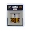 Рамка 1-м BRITE РУ-1-2-БрВа стекло ванильн. IEK BR-M12-G-K10