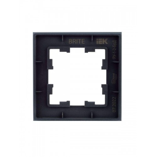 Рамка 1-м BRITE РУ-1-2-БрД стекло дым. IEK BR-M12-G-K30