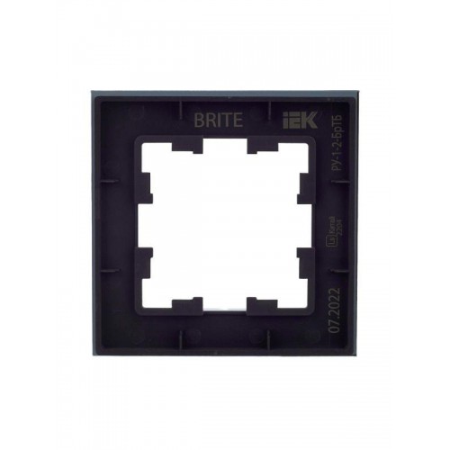Рамка 1-м BRITE РУ-1-2-БрТБ стекло темн. бронза IEK BR-M12-G-K45