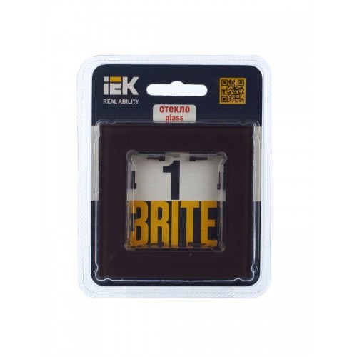 Рамка 1-м BRITE РУ-1-2-БрТБ стекло темн. бронза IEK BR-M12-G-K45