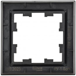 Рамка 1-м BRITE РУ-1-БрЧ черн. IEK BR-M12-K02