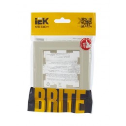 Рамка 1-м BRITE РУ-1-БрКр беж. IEK BR-M12-K10