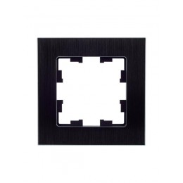 Рамка 1-м BRITE РУ-1-1-БрЧ металл черн. IEK BR-M12-M-K02