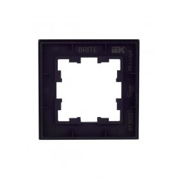 Рамка 1-м BRITE РУ-1-1-БрЧ металл черн. IEK BR-M12-M-K02