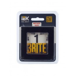 Рамка 1-м BRITE РУ-1-1-БрЧ металл черн. IEK BR-M12-M-K02