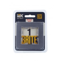 Рамка 1-м BRITE РУ-1-1-БрА металл алюм. IEK BR-M12-M-K47