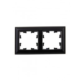 Рамка 2-м BRITE РУ-2-Бр хром/черн. IEK BR-M22-12-2-K23