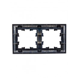 Рамка 2-м BRITE РУ-2-Бр хром/черн. IEK BR-M22-12-2-K23