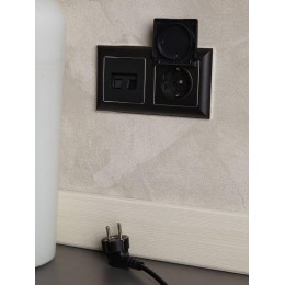 Рамка 2-м BRITE РУ-2-Бр хром/черн. IEK BR-M22-12-2-K23