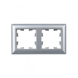 Рамка 2-м BRITE РУ-2-Бр алюм./алюм. IEK BR-M22-12-K47