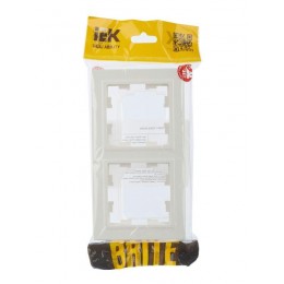 Рамка 2-м IP44 BRITE РУ-2-БрБ-44 бел. IEK BR-M22-44-K01