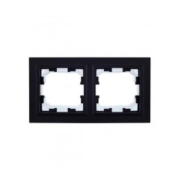 Рамка 2-м IP44 BRITE РУ-2-БрЧ-44 черн. IEK BR-M22-44-K02