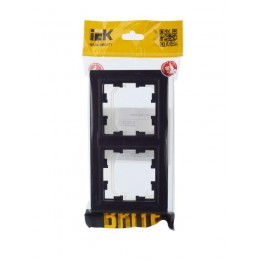 Рамка 2-м IP44 BRITE РУ-2-БрЧ-44 черн. IEK BR-M22-44-K02