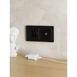 Рамка 2-м IP44 BRITE РУ-2-БрЧ-44 черн. IEK BR-M22-44-K02