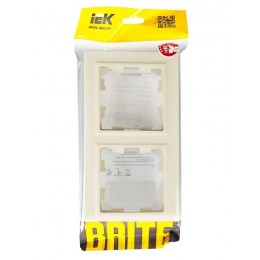 Рамка 2-м IP44 BRITE РУ-2-БрКр-44 беж. IEK BR-M22-44-K10