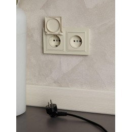 Рамка 2-м IP44 BRITE РУ-2-БрКр-44 беж. IEK BR-M22-44-K10