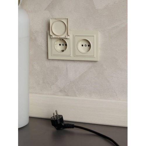 Рамка 2-м IP44 BRITE РУ-2-БрКр-44 беж. IEK BR-M22-44-K10