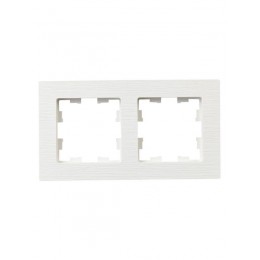 Рамка 2-м BRITE РУ-2-Бр бел. рифленый IEK BR-M22-51-K01