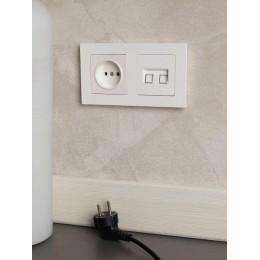 Рамка 2-м BRITE РУ-2-Бр бел. рифленый IEK BR-M22-51-K01