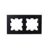 Рамка 2-м BRITE РУ-2-2-Бр стекло черн. матов. IEK BR-M22-G-31-K02