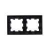 Рамка 2-м BRITE РУ-2-2-Бр стекло черн. матов. IEK BR-M22-G-31-K02