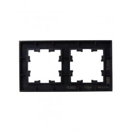 Рамка 2-м BRITE РУ-2-2-Бр стекло черн. матов. IEK BR-M22-G-31-K02