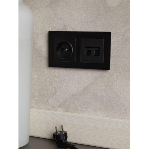 Рамка 2-м BRITE РУ-2-2-Бр стекло черн. матов. IEK BR-M22-G-31-K02