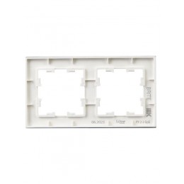 Рамка 2-м BRITE РУ-2-2-БрБ стекло бел. IEK BR-M22-G-K01