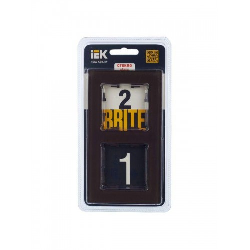 Рамка 2-м BRITE РУ-2-2-БрТБ стекло темн. бронза IEK BR-M22-G-K45