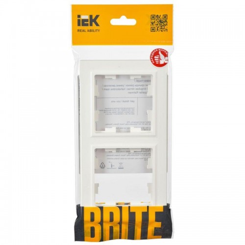 Рамка 2-м BRITE РУ-2-БрБ бел. IEK BR-M22-K01