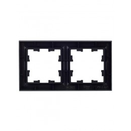 Рамка 2-м BRITE РУ-2-БрЧ черн. IEK BR-M22-K02