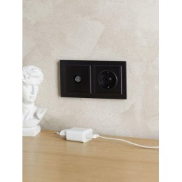 Рамка 2-м BRITE РУ-2-БрЧ черн. IEK BR-M22-K02