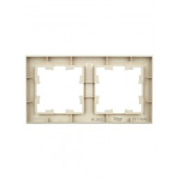 Рамка 2-м BRITE РУ-2-БрКр беж. IEK BR-M22-K10