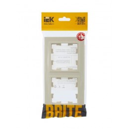 Рамка 2-м BRITE РУ-2-БрКр беж. IEK BR-M22-K10