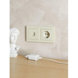 Рамка 2-м BRITE РУ-2-БрКр беж. IEK BR-M22-K10