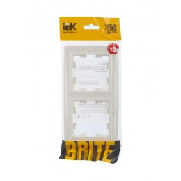 Рамка 2-м BRITE РУ-2-БрЖ жемчуж. IEK BR-M22-K36