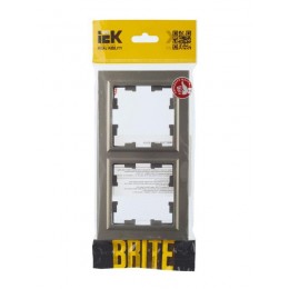 Рамка 2-м BRITE РУ-2-БрШ шампань IEK BR-M22-K37