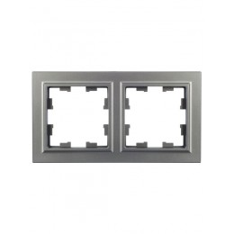 Рамка 2-м BRITE РУ-2-БрС сталь IEK BR-M22-K46