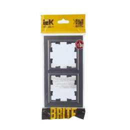 Рамка 2-м BRITE РУ-2-БрС сталь IEK BR-M22-K46