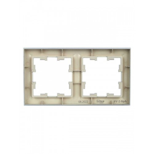 Рамка 2-м BRITE РУ-2-БрА алюм. IEK BR-M22-K47
