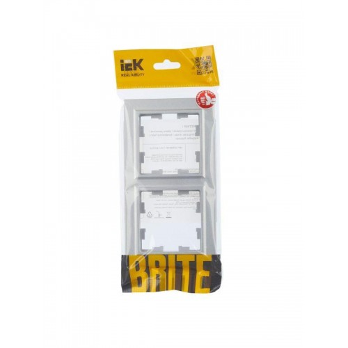 Рамка 2-м BRITE РУ-2-БрА алюм. IEK BR-M22-K47