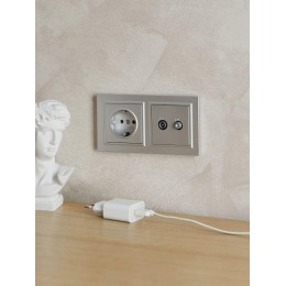 Рамка 2-м BRITE РУ-2-БрА алюм. IEK BR-M22-K47