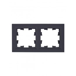 Рамка 2-м BRITE РУ-2-БрГ графит IEK BR-M22-K53