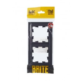 Рамка 2-м BRITE РУ-2-БрГ графит IEK BR-M22-K53