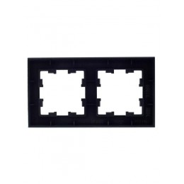 Рамка 2-м BRITE РУ-2-1-БрА металл алюм. IEK BR-M22-M-K47