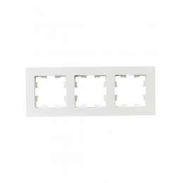 Рамка 3-м BRITE РУ-3-Бр бел. рифленый IEK BR-M32-51-K01