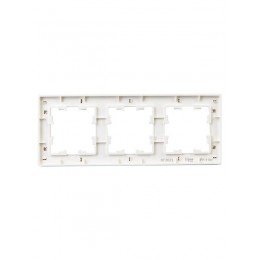 Рамка 3-м BRITE РУ-3-Бр бел. рифленый IEK BR-M32-51-K01